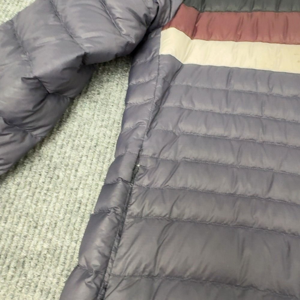 Cotopaxi Fuego Down Parka Womens L Purple Nylon Colorblock Hooded Puffer Jacket - Picture 3 of 13